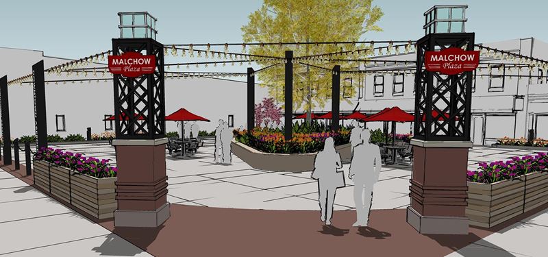 Malchow Plaza construction nears completion