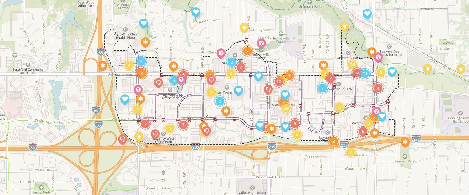 Interactive Website: University Avenue Corridor