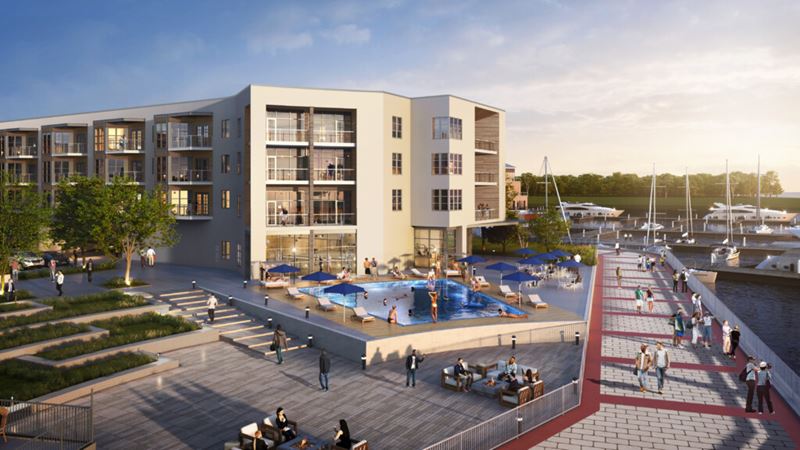 Mixed-Use Waterfront Development Underway in Bridgeport, Connecticut